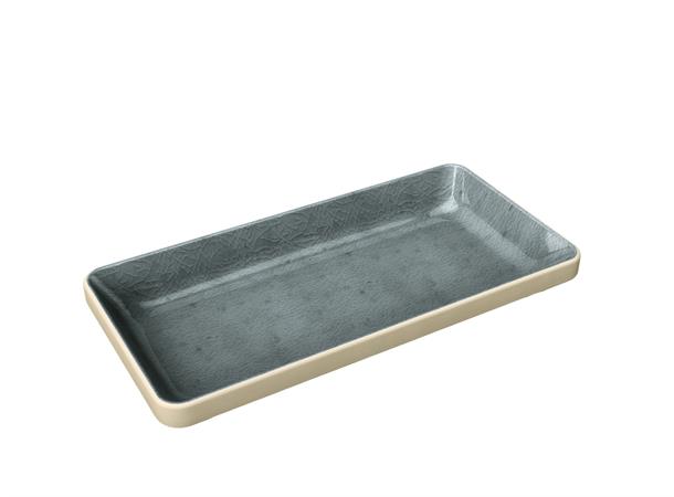 NARA skål rektangulær lav 18cl Grå Steingods - L:180mm H:90mm B:23mm 18cl